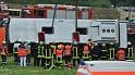 Schwerer Unfall mit Reisebus Lohmar Donrather Dreieck P543